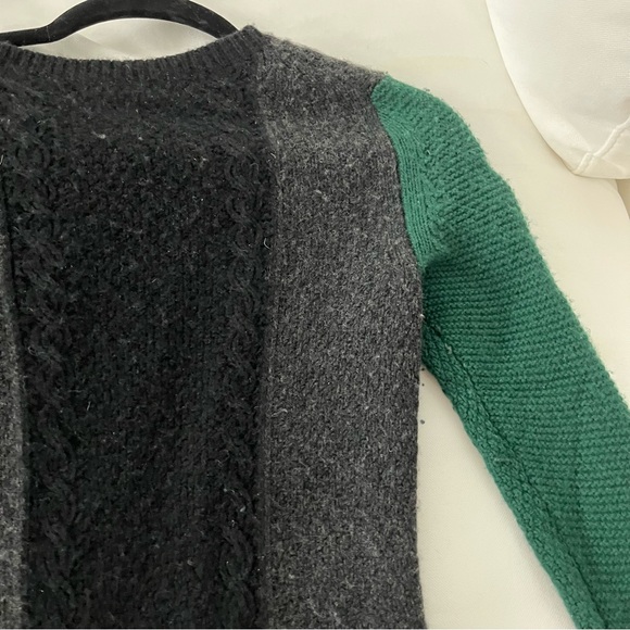 Theory green grey black wool sweater dress - Picture 4 of 15